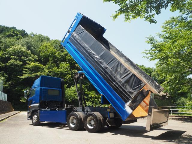 プロフィア 　ハイルーフ　２デフ　電磁式リターダ　小平産業製　ＤＭ１９－１０Ｌ　２２ｔロングダンプ　２２立米　自重計　ＨＩＩ型　積載９．５ｔ　ターボ４１０馬力　デフロック　ベッド付き　ＥＴＣ　坂道発進補助装置（20枚目）