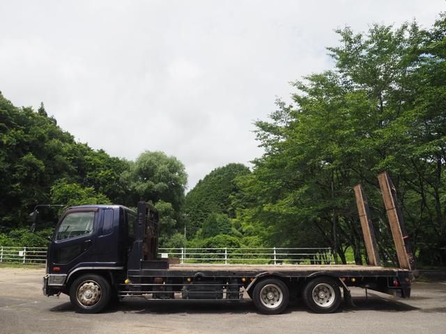ファイター 　増々トン　２０ｔベース　２デフ　電磁式リターダ　全長９ｍ　ショートボディ　ワイド幅　重機回送車　セルフローダー　ウインチ　ラジコン　一組ボディ　串刺しボディ　積載１０．６ｔ　ターボ２７０馬力（19枚目）