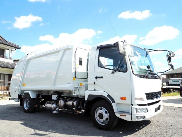 ファイター 　未使用　新明和　ＧＴ１０４－５７３４Ｐ　塵芥車／パッカー車　プレス式　ダンボール／ペーパー仕様　容積１０．２立米　連続スイッチ　汚水タンク　ターボ２２０馬力　積載１．２５ｔ　６速ＭＴ　バックモニター（7枚目）