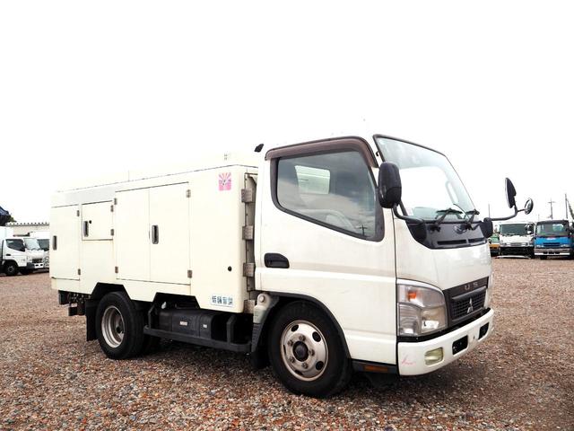 キャンター 高圧洗浄車 シンショー製 パワージェッター 車載型式PJB-2D45ZS 性能型式SJD-2560 圧力25MPa 水量60L 490L 油圧駆動大型ホースリール付(ホース・ガン欠品) 動作確認済み(8枚目)