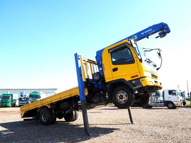 フォワード 重機回送車 セルフクレーン/クレーン付セルフローダー スロープハンガー タダノ TM-ZE364SLH 4段クレーン フックイン ハイジャッキ 角足 油圧張出 ラジコン ターボ 積載2.25t ETC(7枚目)