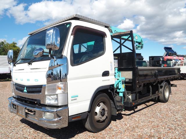 キャンター 　カスタムグレード　ワイド超ロング　タダノ製　ＴＭ－ＺＥ２９４ＨＲ　４段クレーン　フックイン　差し違いアウトリガー　２．９３ｔ吊　ラジコン　平ボディ　床鉄板張り　軽々ゲート　ターボ　積載３．４ｔ　ＨＩＤ（25枚目）