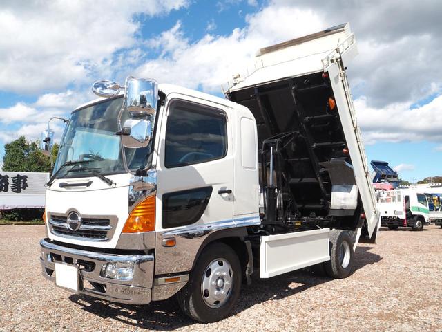 ヒノレンジャー 外装仕上げ済み 増トン 中型6t GVW11t未満 中型免許対応(8t限定を除く) 新明和 DR4-01S ダンプ 電動コボレーン ターボ225馬力 積載4.65t 6速MT ベッド付 ブレーキロック(10枚目)