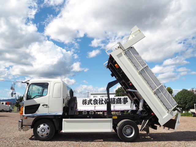 ヒノレンジャー 外装仕上げ済み 増トン 中型6t GVW11t未満 中型免許対応(8t限定を除く) 新明和 DR4-01S ダンプ 電動コボレーン ターボ225馬力 積載4.65t 6速MT ベッド付 ブレーキロック(11枚目)