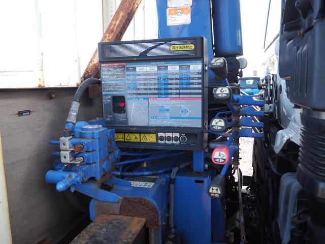 ヒノレンジャー 増トン リターダ 重機回送車 セルフクレーン/クレーン付セルフローダー タダノ TM-ZE364SLHRU 4段クレーン ハイジャッキ 油圧張出 ラジコン スロープハンガー ブル掛け ターボ260馬力(13枚目)