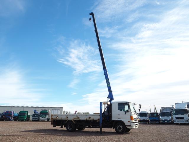 ヒノレンジャー 増トン リターダ 重機回送車 セルフクレーン/クレーン付セルフローダー タダノ TM-ZE364SLHRU 4段クレーン ハイジャッキ 油圧張出 ラジコン スロープハンガー ブル掛け ターボ260馬力(16枚目)