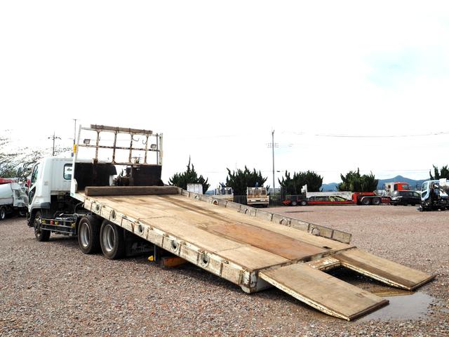 ファイター 増々トン 2デフ 20tベース ショートボディ ワイド幅 重機回送車 セーフティーローダー 花見台製 SF200MA スライドボディ ウインチ ラジコン付 ターボ270馬力 積載11.5t デフロック(3枚目)