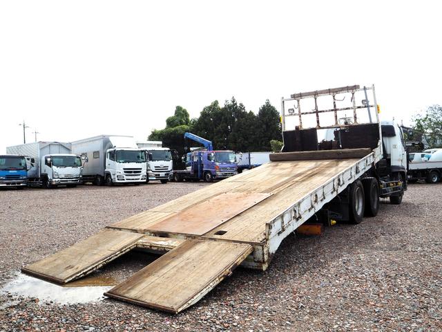 ファイター 増々トン 2デフ 20tベース ショートボディ ワイド幅 重機回送車 セーフティーローダー 花見台製 SF200MA スライドボディ ウインチ ラジコン付 ターボ270馬力 積載11.5t デフロック(5枚目)