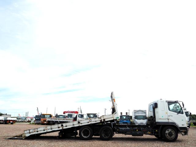 ファイター 増々トン 2デフ 20tベース ショートボディ ワイド幅 重機回送車 セーフティーローダー 花見台製 SF200MA スライドボディ ウインチ ラジコン付 ターボ270馬力 積載11.5t デフロック(6枚目)