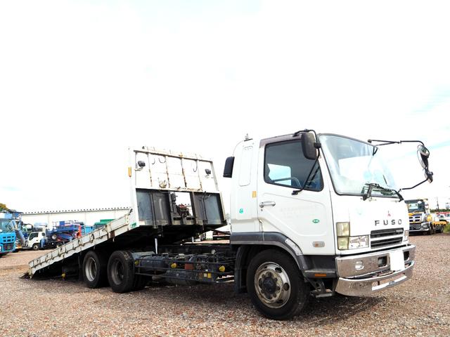 ファイター 増々トン 2デフ 20tベース ショートボディ ワイド幅 重機回送車 セーフティーローダー 花見台製 SF200MA スライドボディ ウインチ ラジコン付 ターボ270馬力 積載11.5t デフロック(7枚目)