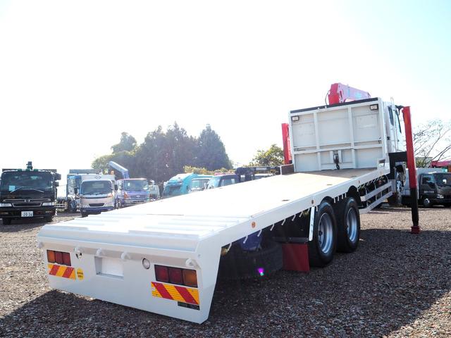 スーパーグレート 全塗装 3軸高床 2デフ 重機回送車 セルフクレーン 一組ボディ 古河ユニック 5段クレーン ハイジャッキ ラジコン 上物同年 ウインチ(ラジコン付) スロープハンガー ショートボディ 420馬力(5枚目)