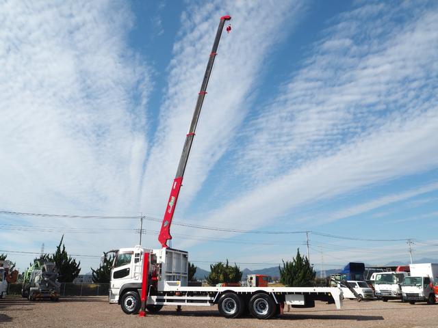 スーパーグレート 全塗装 3軸高床 2デフ 重機回送車 セルフクレーン 一組ボディ 古河ユニック 5段クレーン ハイジャッキ ラジコン 上物同年 ウインチ(ラジコン付) スロープハンガー ショートボディ 420馬力(19枚目)