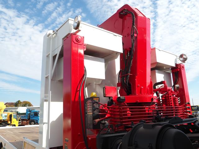 スーパーグレート 全塗装 3軸高床 2デフ 重機回送車 セルフクレーン 一組ボディ 古河ユニック 5段クレーン ハイジャッキ ラジコン 上物同年 ウインチ(ラジコン付) スロープハンガー ショートボディ 420馬力(28枚目)