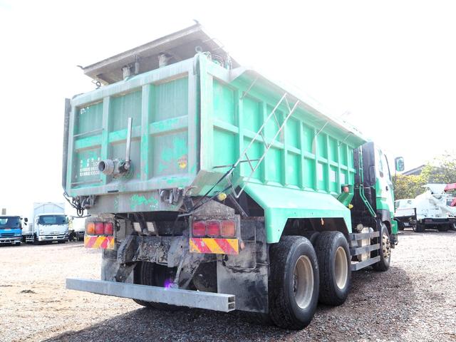 ギガ 3軸高床 2デフ 汚泥運搬車/タンク車 9.5立米 オールステンレスボディ 吐水口バルブ ホース挿入口ハッチ 水密ハンドルロック 新明和 BS天蓋ダンプ DR11-02SC 積載9.35t リーフサス(5枚目)