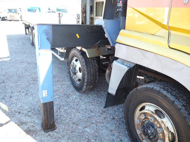 スーパーグレート 　４軸低床　２デフ　タダノ　ＴＭ－ＺＲ５０４　４段クレーン　角足　ラジコン付　上物同年　アルミブロック平ボディ　五方開　床鉄縞板張り　リアエアサス　ターボ３８０馬力　積載１２．３ｔ　７速ＭＴ　デフロック（9枚目）