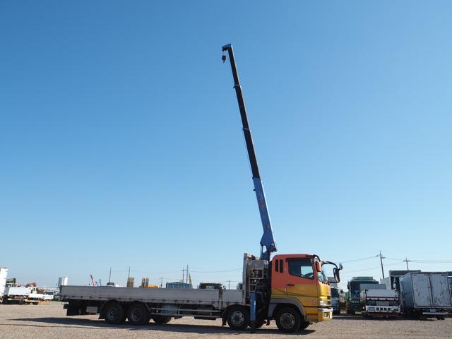 スーパーグレート 　４軸低床　２デフ　タダノ　ＴＭ－ＺＲ５０４　４段クレーン　角足　ラジコン付　上物同年　アルミブロック平ボディ　五方開　床鉄縞板張り　リアエアサス　ターボ３８０馬力　積載１２．３ｔ　７速ＭＴ　デフロック（12枚目）