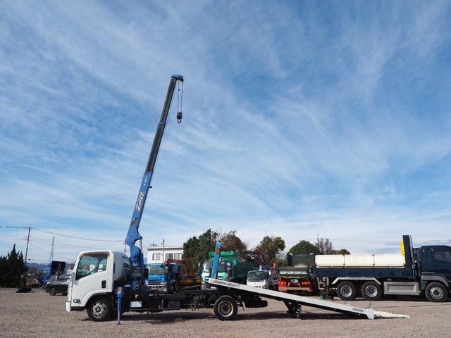 エルフトラック 　ワイド超々ロング　車載車　クレーン付セーフティーローダー　タダノ　３段クレーン　２．９３ｔ吊　ラジコン　車載専用車　スライドボディ　油圧リアゲート　ウインチ　ラジコン　ターボ１５０馬力　積載２．６５ｔ（17枚目）