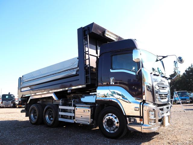 ギガ ワンオーナー ディーラーにてエンジン・クラッチ交換 カスタムグレード ハイルーフ 2デフ 造りボディ 極東 大型ダンプ DD10-761 電動コボレーン リーフサス ターボ380馬力 積載8.6t(7枚目)