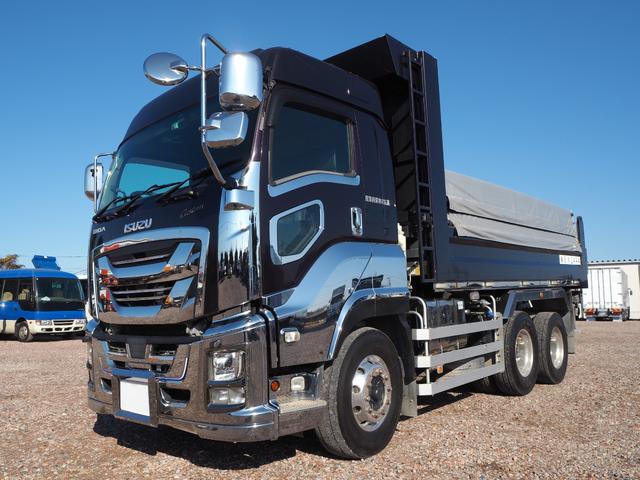 ギガ ワンオーナー ディーラーにてエンジン・クラッチ交換 カスタムグレード ハイルーフ 2デフ 造りボディ 極東 大型ダンプ DD10-761 電動コボレーン リーフサス ターボ380馬力 積載8.6t(9枚目)