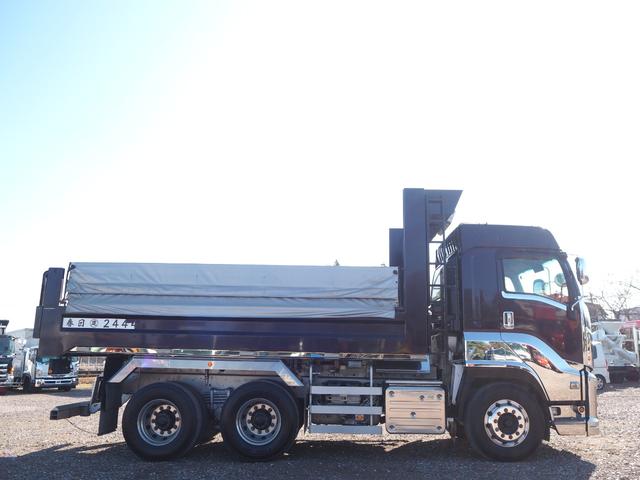 ギガ ワンオーナー ディーラーにてエンジン・クラッチ交換 カスタムグレード ハイルーフ 2デフ 造りボディ 極東 大型ダンプ DD10-761 電動コボレーン リーフサス ターボ380馬力 積載8.6t(14枚目)