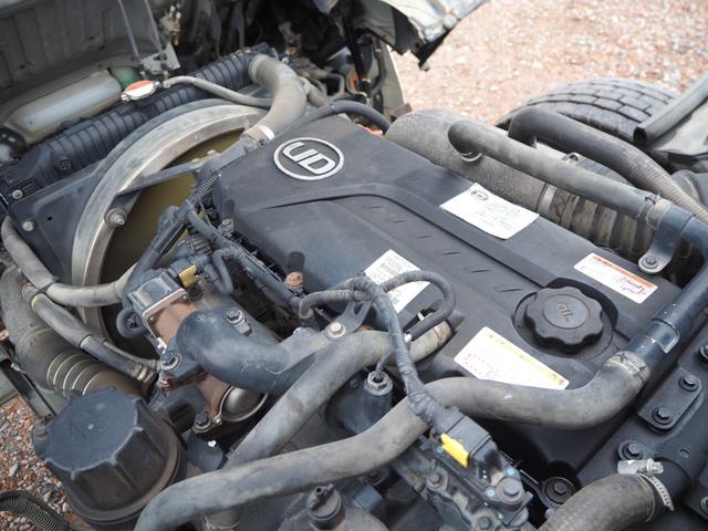 コンドル 　増々トン　２デフ　リターダ　ワイド　古河ユニック製　大型用５００シリーズ　ＵＲＵ５０３ＲＫＫ　３段クレーン　ラジコン付　上物同年　アルミブロック平ボディ　リーフサス　ターボ２８０馬力　積載１０．５ｔ（50枚目）