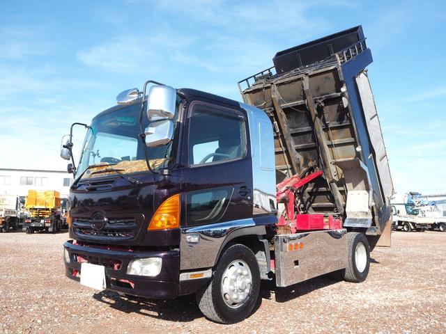 ヒノレンジャー 　増トン　造りボディ　極東　ダンプ　ＤＤ０７－４８　電動コボレーン　リーフサス　ターボ２２５馬力　積載７．７ｔ　６速ＭＴ　ベッド付き　坂道発進補助装置　バックモニター　ＥＴＣ　キセノンヘッドライト（10枚目）