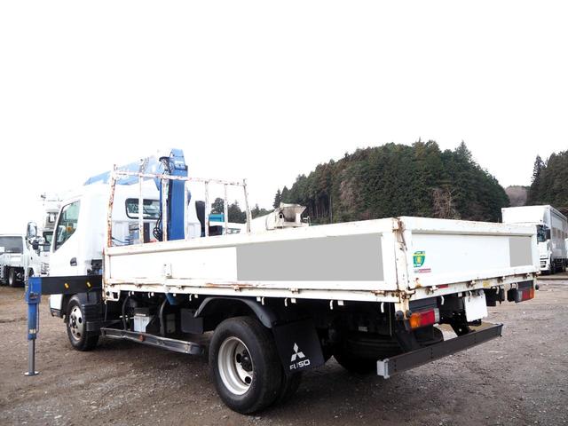 キャンター 　ワイドロング　タダノ製　ＴＭ－ＺＥ２９４ＭＨ　４段クレーン　フックイン　差し違いアウトリガー　２．９３ｔ吊　ラジコン　上物同年　平ボディ　軽々ゲート　ターボ１５０馬力　積載２ｔ　５速ＭＴ　ＥＴＣ（4枚目）