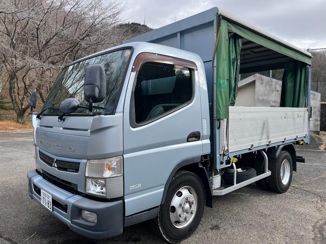キャンター 　ワイドセミロング　幌車／カーテン車　アルミブロック平ボディ　床面：鉄板張り　ターボ１７５馬力　積載４．６５ｔ　５速ＭＴ　坂道発進補助装置　バックモニター　ドライブレコーダー　ＥＴＣ（9枚目）