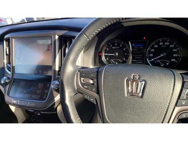 クラウン ロイヤルサルーン ETC レーンアシスト オートクルーズコントロール 衝突被害軽減システム バックカメラ ナビ TV アルミホイール オートマチックハイビーム オートライト LEDヘッドランプ AT スマートキー(10枚目)