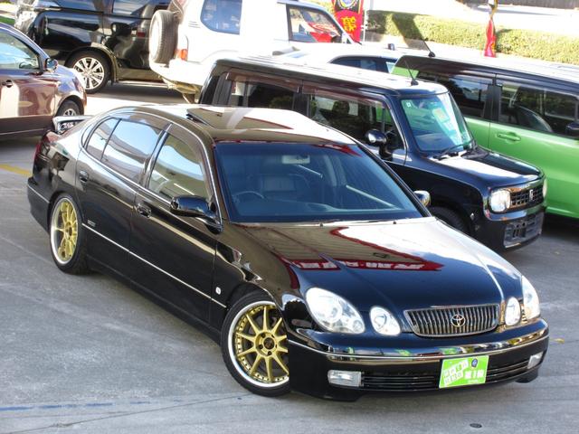 アリスト V300ベルテックスエディション 2JZツインターボ BLITZテクノスピード18インチアルミホイール BLITZ車高調 NUR-SPECマフラー GReddyブーストコントローラー APEXブースト計 サンルーフ レザーシート(5枚目)