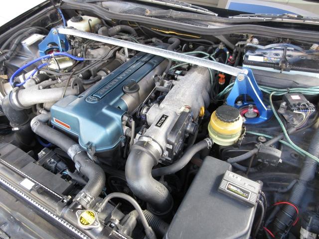 アリスト V300ベルテックスエディション 2JZツインターボ BLITZテクノスピード18インチアルミホイール BLITZ車高調 NUR-SPECマフラー GReddyブーストコントローラー APEXブースト計 サンルーフ レザーシート(12枚目)