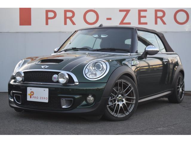 ＭＩＮＩ クーパーＳ　コンバーチブル　社外ＢＢＳアルミホイール・ビルシュタイン車高長・ＣＡＢＡＮＡシートカバー・社外サイドスカットル（3枚目）