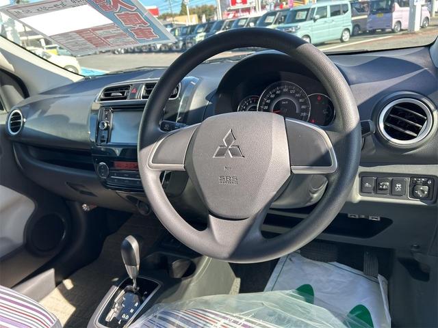 ミラージュ M ETC バックカメラ ナビ TV 衝突被害軽減システム アルミホイール オートライト スマートキー アイドリングストップ 電動格納ミラー CVT 盗難防止システム 衝突安全ボディ(39枚目)