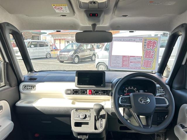 ムーヴキャンバス ストライプスＸ　両側電動スライドドア　クリアランスソナー　衝突被害軽減システム　オートライト　スマートキー　アイドリングストップ　電動格納ミラー　ベンチシート　ＣＶＴ　盗難防止システム　ＡＢＳ　ＥＳＣ（2枚目）