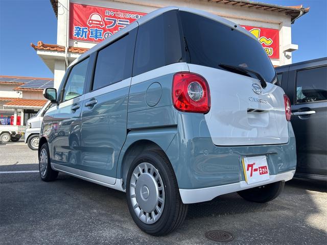 ムーヴキャンバス ストライプスＸ　両側電動スライドドア　クリアランスソナー　衝突被害軽減システム　オートライト　スマートキー　アイドリングストップ　電動格納ミラー　ベンチシート　ＣＶＴ　盗難防止システム　ＡＢＳ　ＥＳＣ（21枚目）