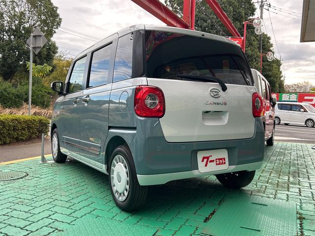 ムーヴキャンバス ストライプスG バックカメラ 両側電動スライドドア TV クリアランスソナー 衝突被害軽減システム オートライト LEDヘッドランプ スマートキー アイドリングストップ 電動格納ミラー シートヒーター ベンチシート(16枚目)