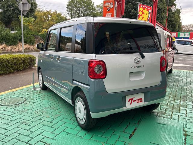 ムーヴキャンバス ストライプスG バックカメラ 両側電動スライドドア TV クリアランスソナー 衝突被害軽減システム オートライト LEDヘッドランプ スマートキー アイドリングストップ 電動格納ミラー シートヒーター ベンチシート(48枚目)