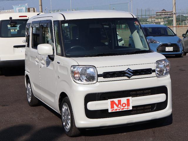 スペーシア ハイブリッドG フル装備 衝突軽減ブレーキ キーフリーシステム 電動格納ミラー 社外ナビゲーション フルセグテレビ ドラレコ前 バックカメラ Bluetooth スペアキー ハイブリッド車(7枚目)