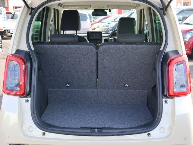後ろの座席を倒せば大きい荷物ものせれます。