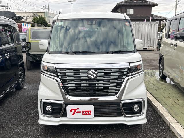 スペーシアカスタム ハイブリッドXS 両側電動スライドドア クリアランスソナー レーンアシスト 衝突被害軽減システム オートライト LEDヘッドランプ スマートキー アイドリングストップ 電動格納ミラー シートヒーター ベンチシート(13枚目)