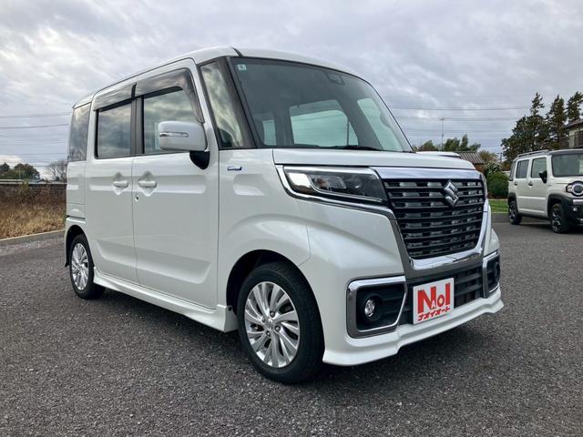 スペーシアカスタム ハイブリッドGS 左側パワースライドドア キーフリー エンジンプッシュスタート ナビゲーション レーダーブレーキ アイドリングストップストップ シートヒーター 純正アルミホイール フォグランプ(5枚目)