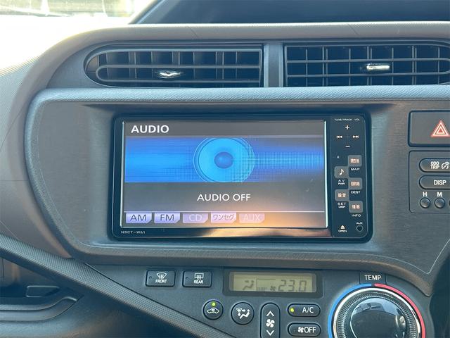 アクア G ドライブレコーダー ETC バックカメラ ナビ TV アルミホイール オートライト スマートキー アイドリングストップ 電動格納ミラー CVT 衝突安全ボディ ABS ESC CD(6枚目)