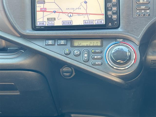 アクア G ドライブレコーダー ETC バックカメラ ナビ TV アルミホイール オートライト スマートキー アイドリングストップ 電動格納ミラー CVT 衝突安全ボディ ABS ESC CD(7枚目)