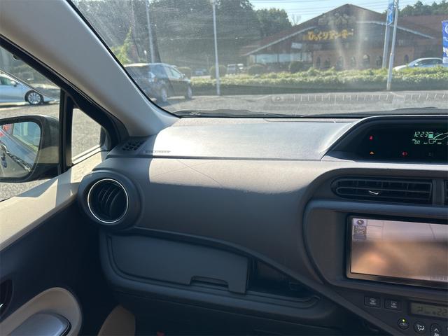 アクア G ドライブレコーダー ETC バックカメラ ナビ TV アルミホイール オートライト スマートキー アイドリングストップ 電動格納ミラー CVT 衝突安全ボディ ABS ESC CD(40枚目)