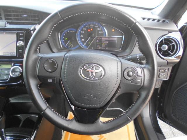 カローラフィールダー ハイブリッドG ダブルバイビー PCS インテリキー 横滑防止 フルセグTV メンテナンスノート LEDヘッドライト オートエアコン ETC DVD再生 アルミホイール キーフリーシステム サイドエアバッグ ナビTV ABS(12枚目)