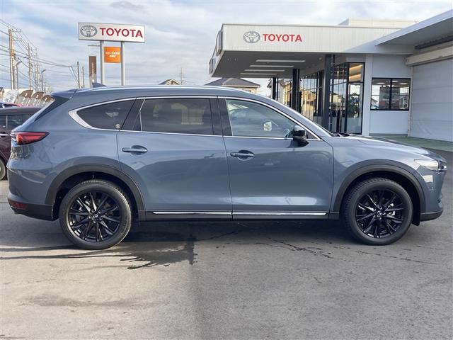 CX-8 25S ブラックトーンエディション ETC付き Bカメラ フルセグテレビ 盗難防止装置 クルコン アルミホイール 記録簿 オートエアコン ABS スマートキー パワーウィンドウ エアバック ドライブレコーダー テレビ 誤発進抑制機能(4枚目)