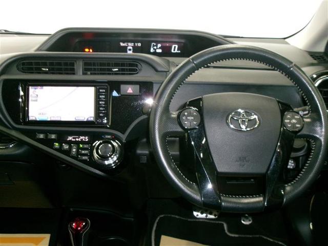 アクア G G’s ETC付き ブレーキサポート キーレス 運転席助手席エアバック 横滑防止 ナビTV パワーステアリング アルミホイール パワーウィンドウ ABS エアコン ワンセグテレビ LED メモリーナビ(7枚目)