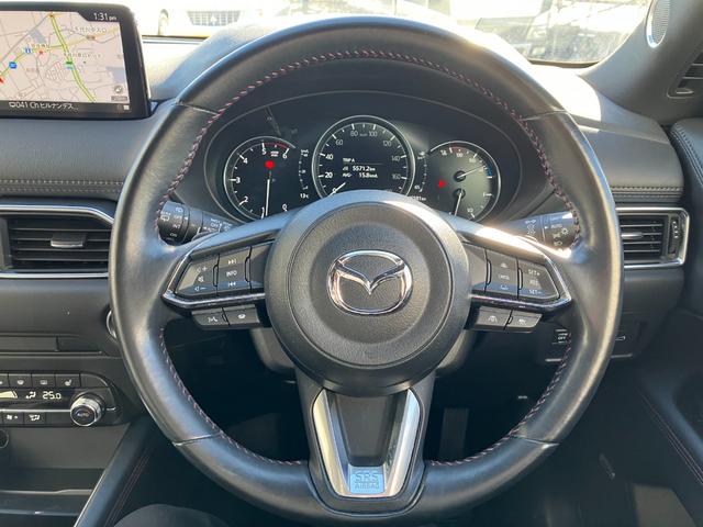 ＣＸ－５ ＸＤ　スポーツアピアランス　３６０度ビュー　ソナー　パワーテールゲート　ＥＴＣ２．０　追従クルコン　ＢＴオーディオ　ＬＥＤライト　本革シート　レーンキープ　パワーシート　ドラレコ　禁煙車　サイドカメラ　シートヒーター　ＵＳＢ（14枚目）