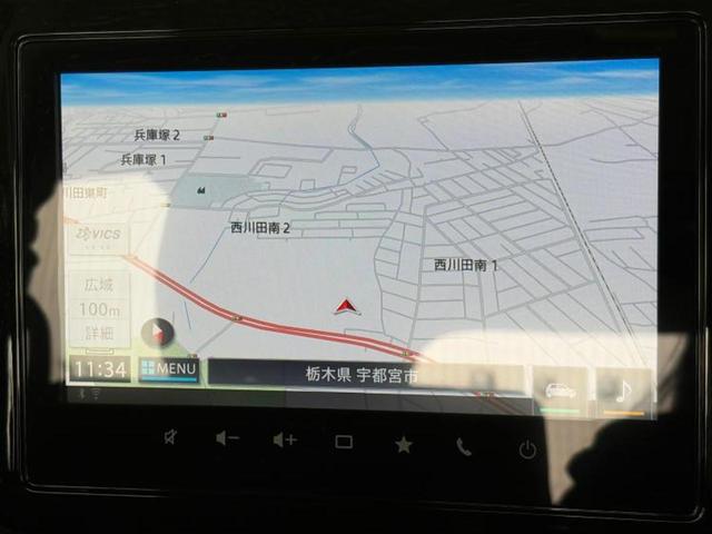 スペーシアカスタム ハイブリッドＸＳ　保証書／純正　９インチ　メモリーナビ／セーフティサポート（スズキ）／両側電動スライドドア／シートヒーター　前席／全方位モニター／車線逸脱防止支援システム／シート　ハーフレザー／ヘッドランプ　ＬＥＤ（10枚目）