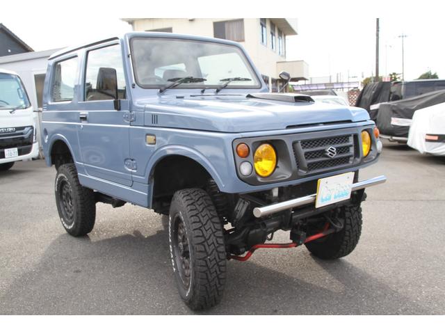 ジムニー ランドベンチャー JA22W リフトアップ公認 修復歴無 3速AT エアコン 社外前後バンパー 1DINブルートゥースオーディオ ETC 16インチ社外アルミホイール 185/85R16MTタイヤ LEDヘッドライト(3枚目)